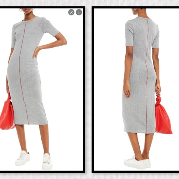 Rag & Bone- Elina Mélange Ribbed Midi Dress (NWT) - Picture 16 of 16